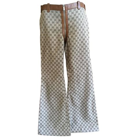 gucci pants for women|gucci wide leg pants.